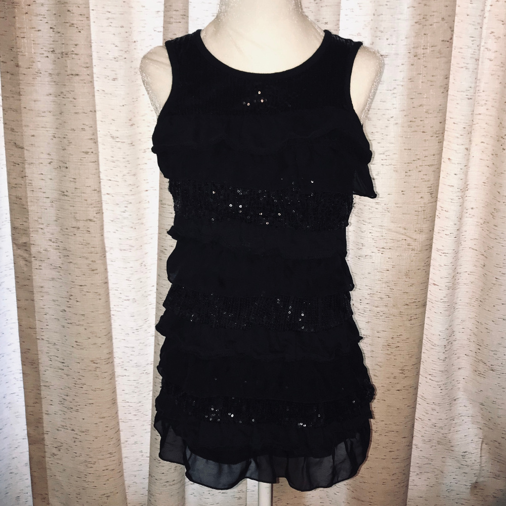 Justice Sequined & Ruffled Tunic (Size 8) - Picture 2 of 8